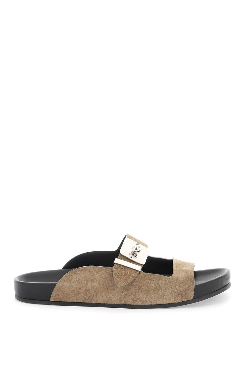 Lanvin suede leather slides for women-men > shoes > sandals and slippers-Lanvin-Urbanheer