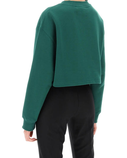 Lanvin cropped sweatshirt with embroidered logo patch