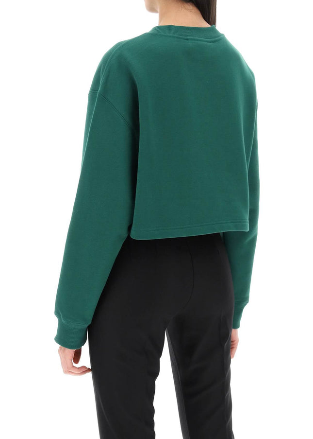 Lanvin cropped sweatshirt with embroidered logo patch