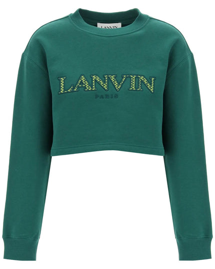 Lanvin cropped sweatshirt with embroidered logo patch