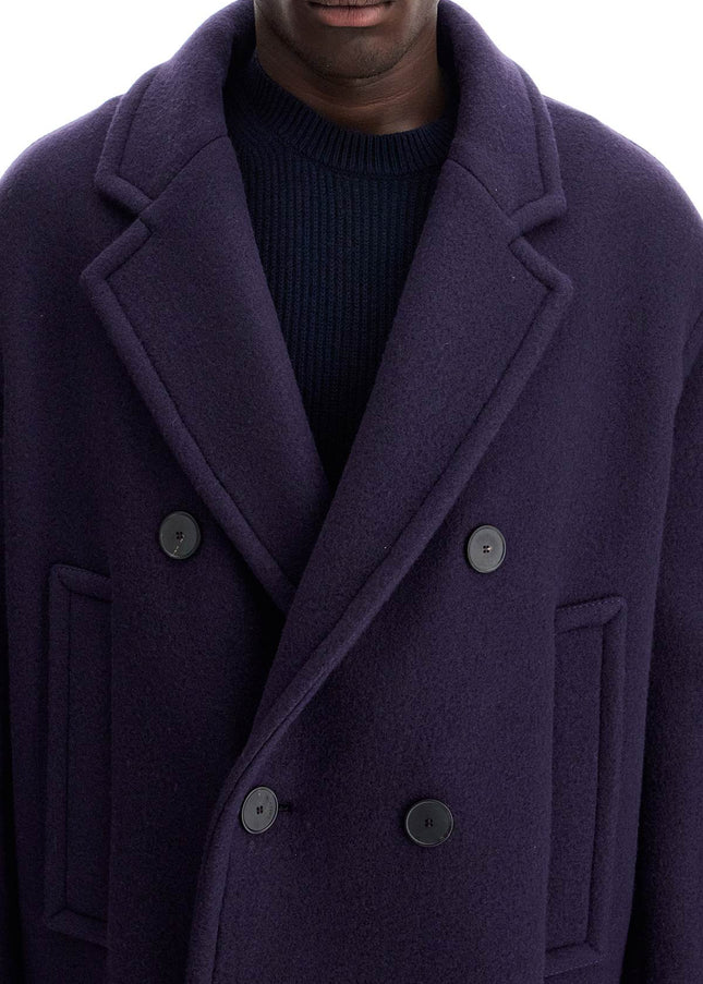 Lanvin double-breasted heavy wool coat