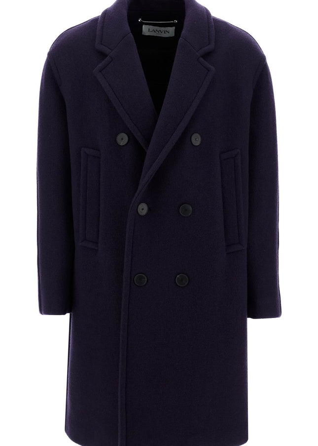 Lanvin double-breasted heavy wool coat