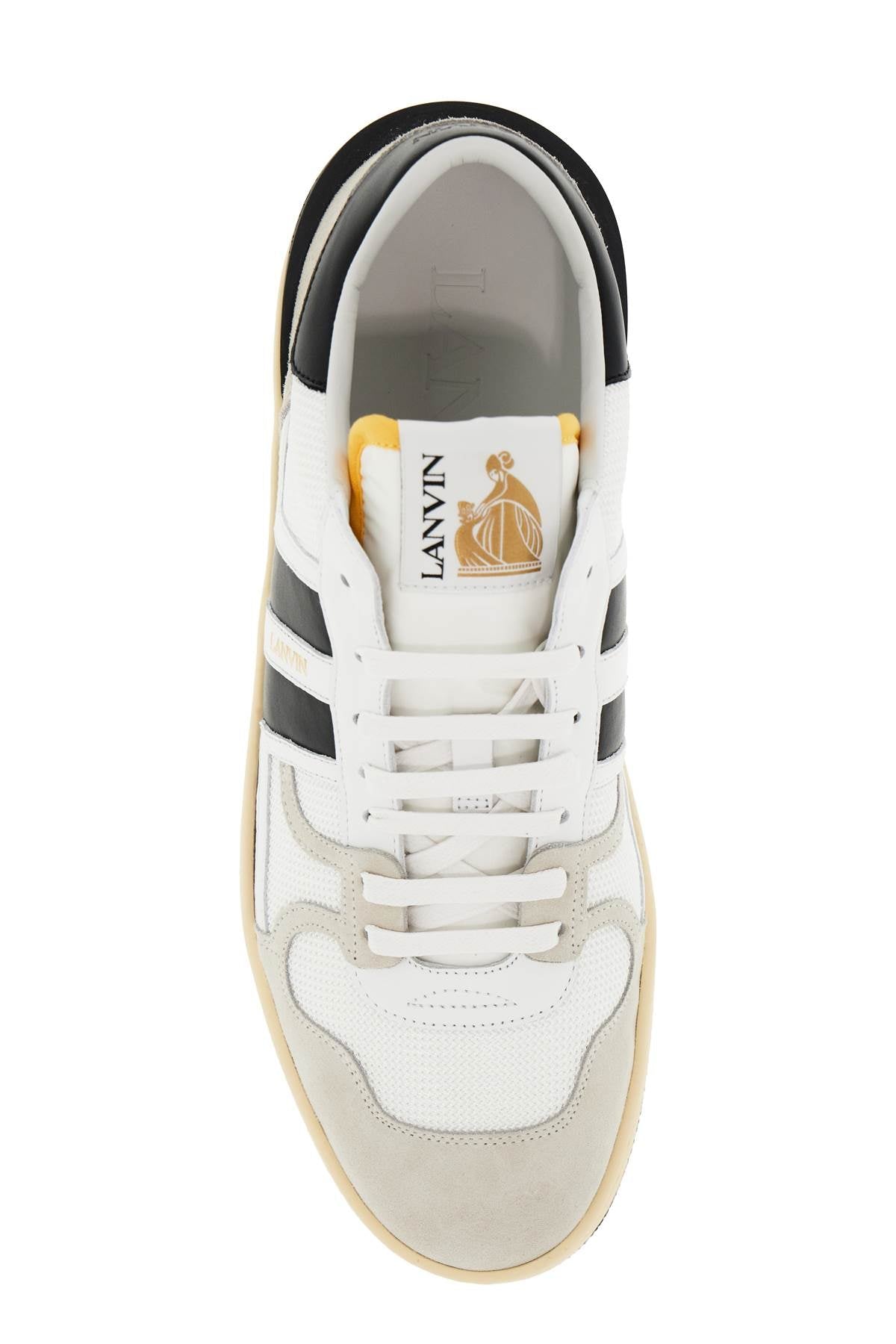 Lanvin "mesh and leather clay sneakers with