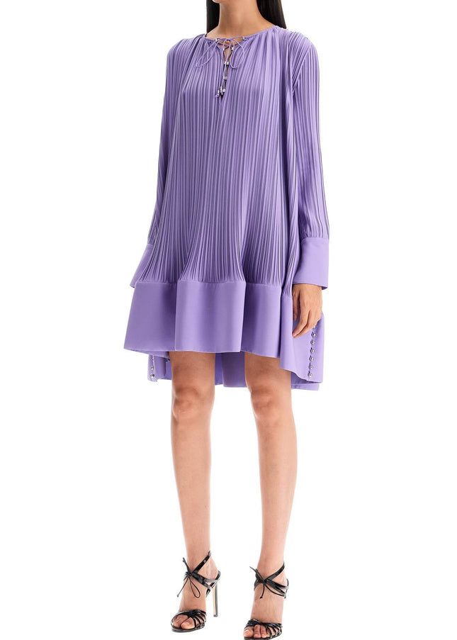 Lanvin short pleated dress with ruffles