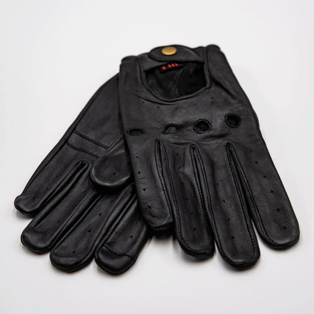 Leather Driving Gloves Men Black