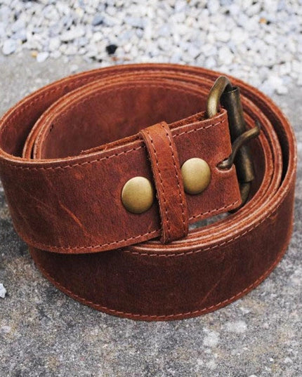 Leather Money Belt - Distressed