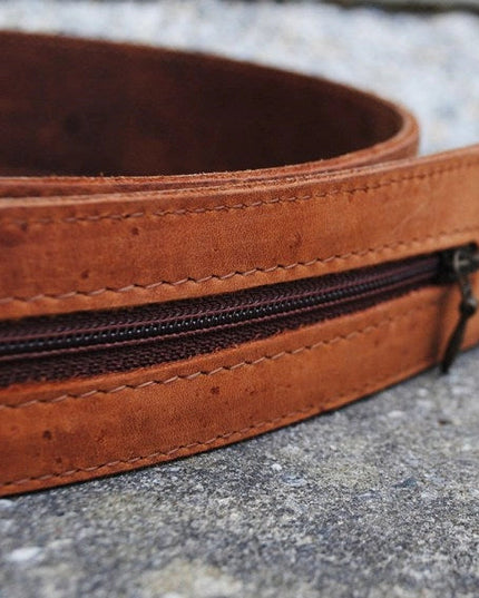 Leather Money Belt - Distressed