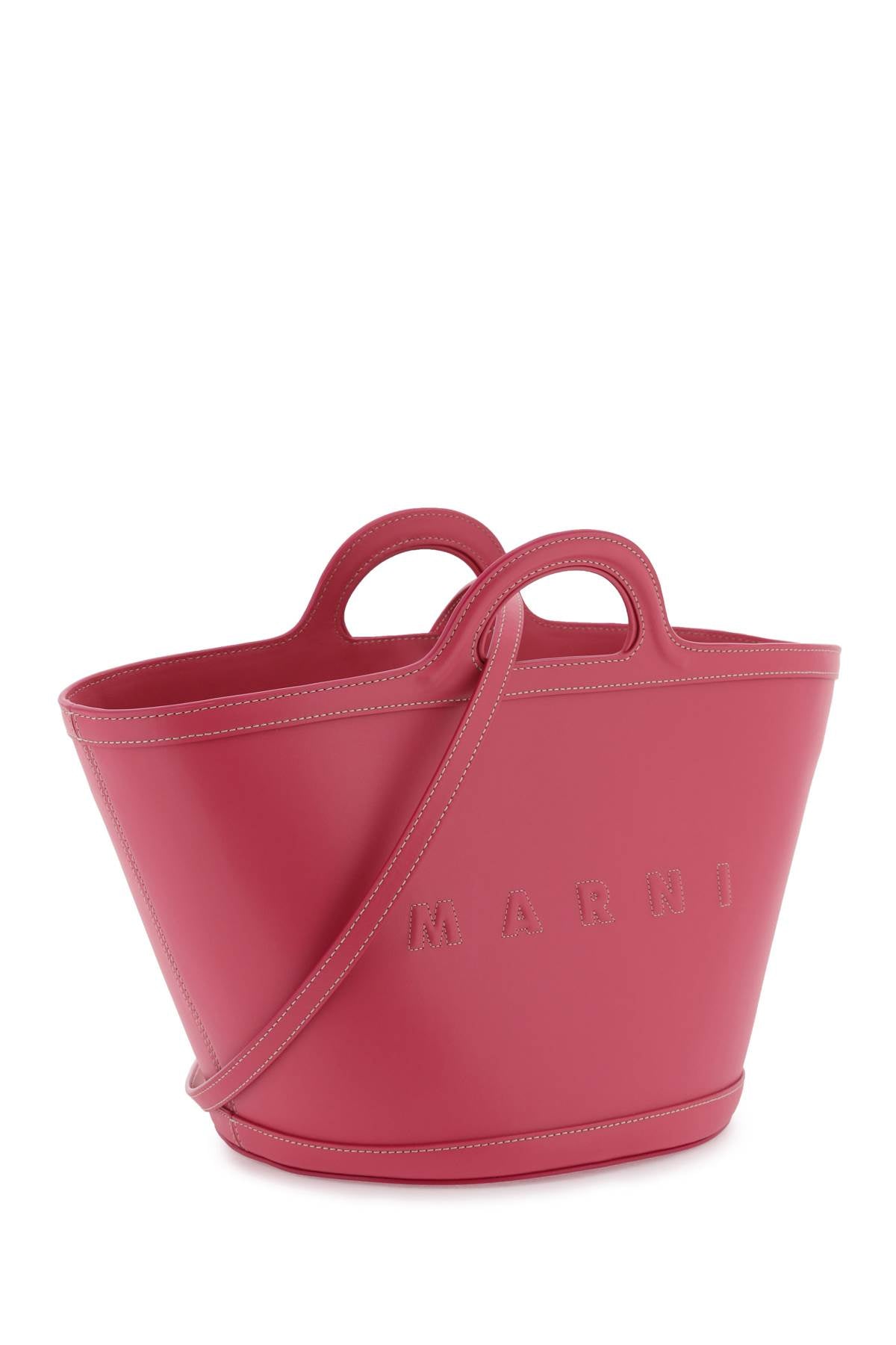 Leather Small Tropicalia Bucket Bag-women > bags > general > handbags-Marni-os-Rosa-Urbanheer