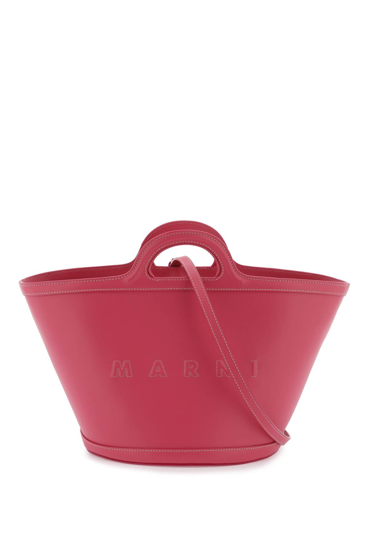 Leather Small Tropicalia Bucket Bag-women > bags > general > handbags-Marni-os-Rosa-Urbanheer