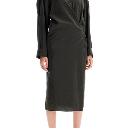 Lemaire asymmetric shirt dress - Brown