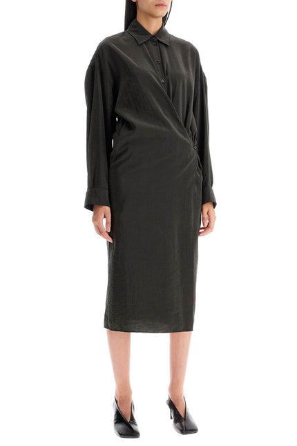 Lemaire asymmetric shirt dress - Brown