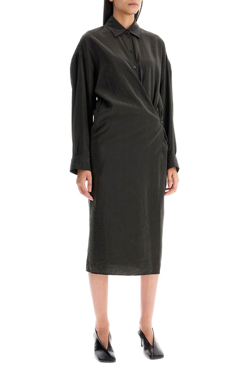 Lemaire asymmetric shirt dress - Brown