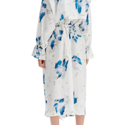 Lemaire printed dust coat with cape