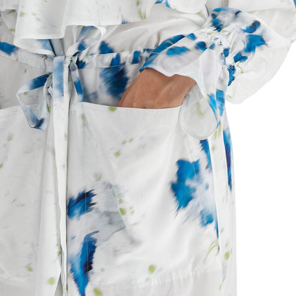 Lemaire printed dust coat with cape