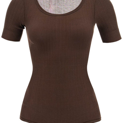 Lemaire short-sleeved lightweight knit body for men - Brown