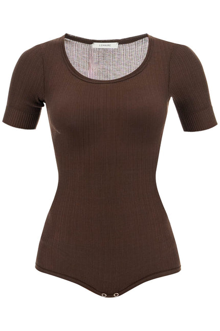 Lemaire short-sleeved lightweight knit body for men - Brown