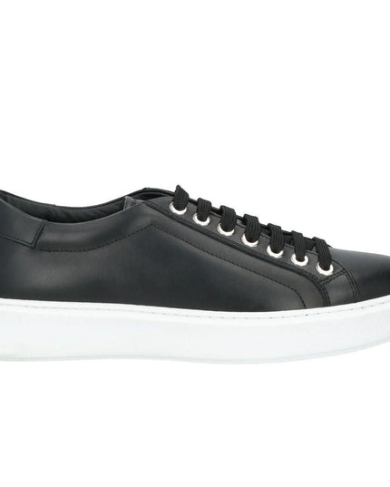 Les Hommes Black Leather Di Calfskin Sneaker