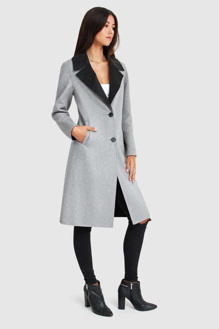 Lexington Two-Tone Wool Blend Coat