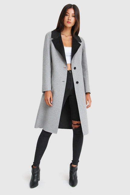 Lexington Two-Tone Wool Blend Coat