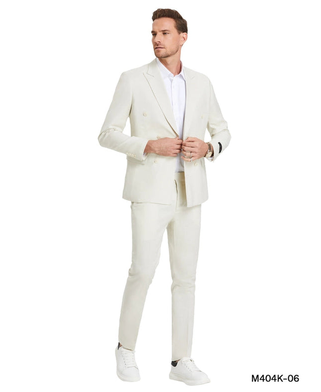 Light Weight Linen Suits, 2-PC Skinny Fit,Ivory