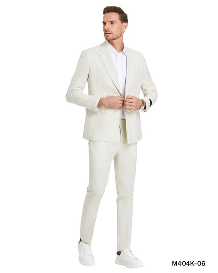 Light Weight Linen Suits, 2-PC Skinny Fit,Ivory