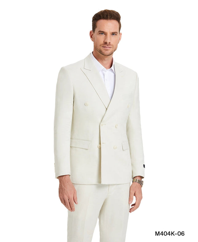 Light Weight Linen Suits, 2-PC Skinny Fit,Ivory