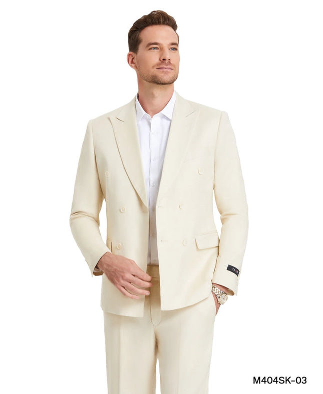 Light Weight Linen Suits, 2-PC Skinny Fit,Tan