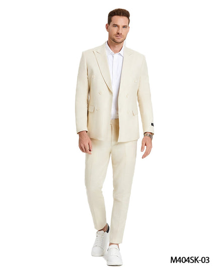 Light Weight Linen Suits, 2-PC Skinny Fit,Tan