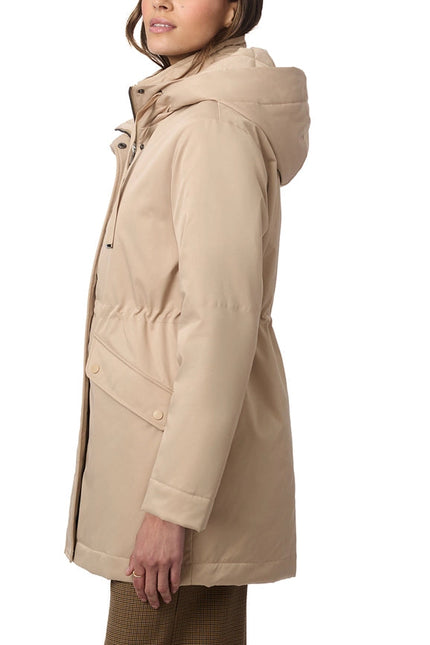 Lightweight Hooded Rain Coat Light Beige