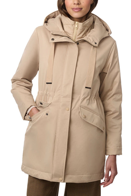 Lightweight Hooded Rain Coat Light Beige