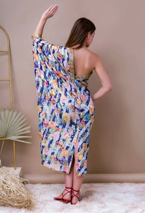 Lily Floral One-Shoulder Maxi Dress