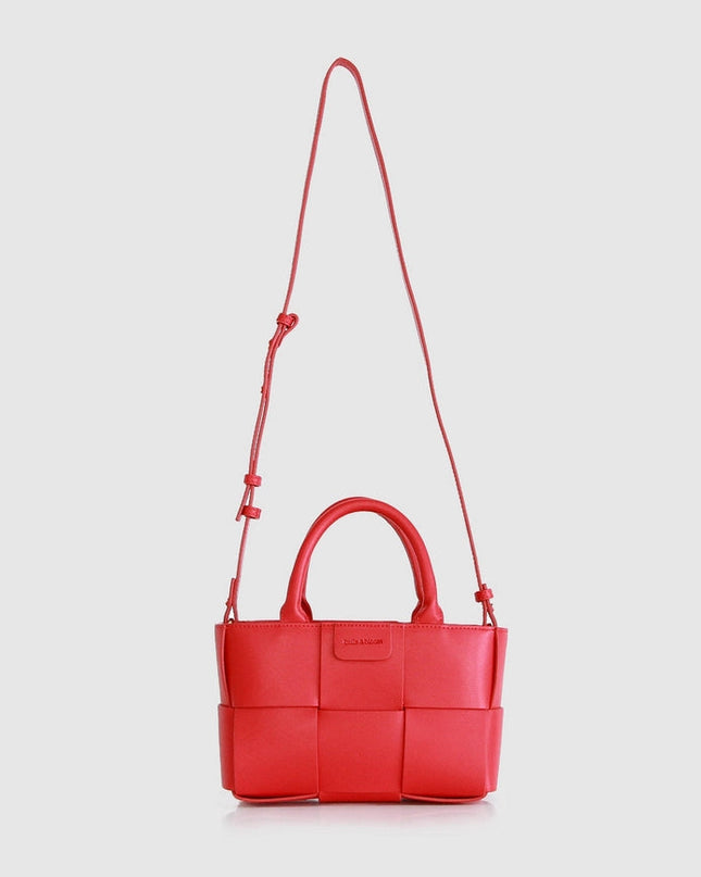 Little Love Woven Crossbody Bag Red