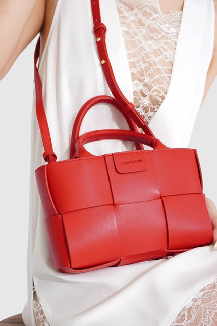 Little Love Woven Crossbody Bag Red