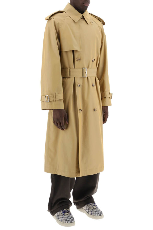 Long Iridescent Trench - Beige