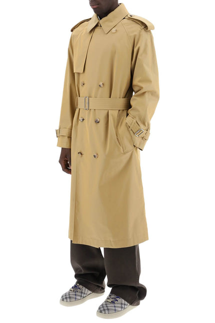 Long Iridescent Trench - Beige