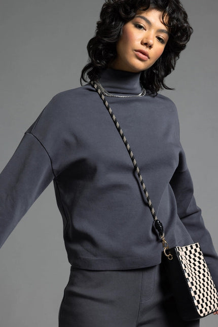 Long Sleeve Top - Genevieve Mock Neck Top