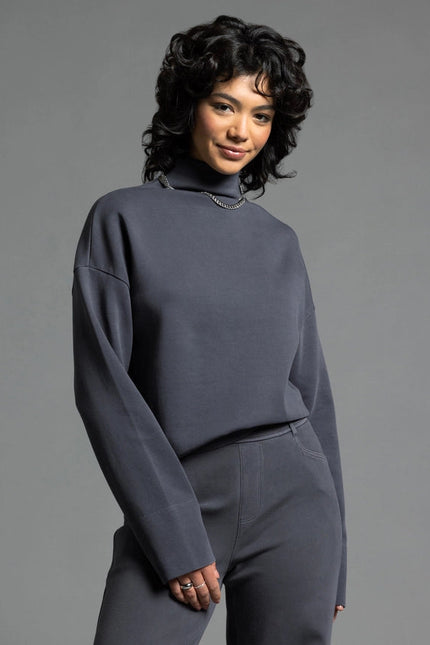 Long Sleeve Top - Genevieve Mock Neck Top