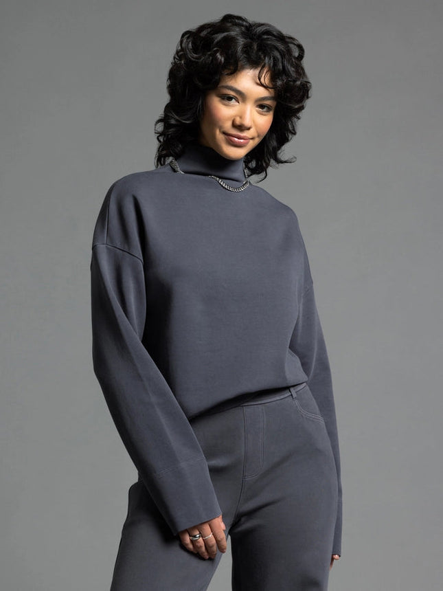 Long Sleeve Top - Genevieve Mock Neck Top