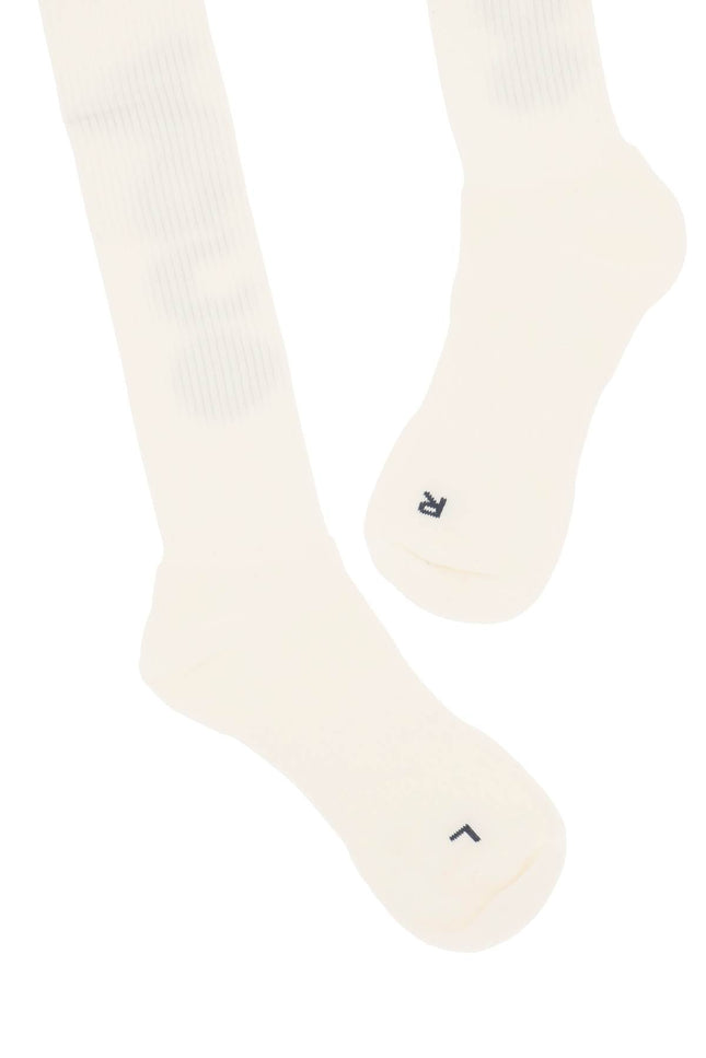 Long Sport Socks With Logo-men > clothing > underwear and beachwear > socks-Acne Studios-os-Bianco-Urbanheer