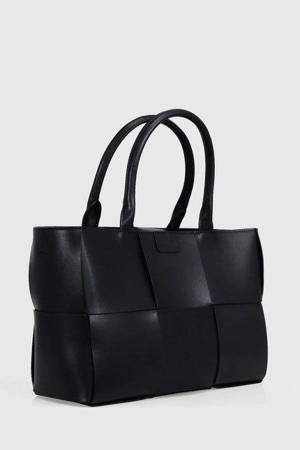 Long Way Home Woven Tote Black