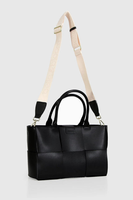 Long Way Home Woven Tote Black