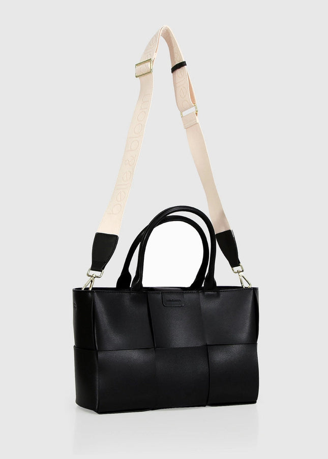 Long Way Home Woven Tote Black