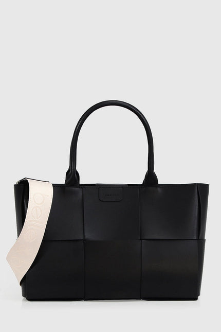 Long Way Home Woven Tote Black