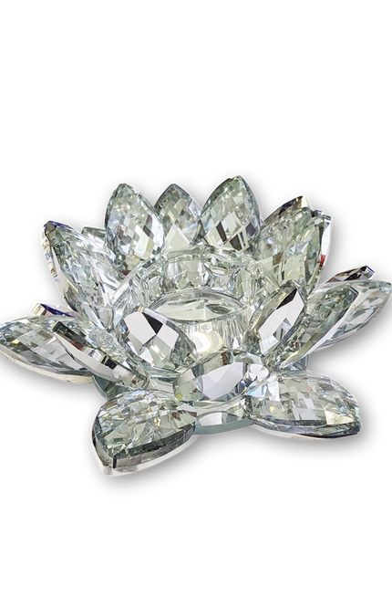 Lotus Crystal Tea-Light Candle Holder