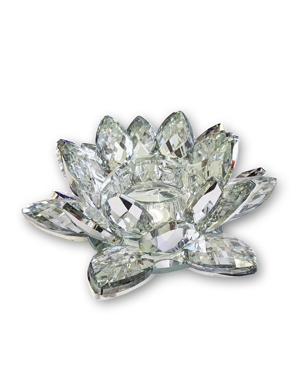 Lotus Crystal Tea-Light Candle Holder