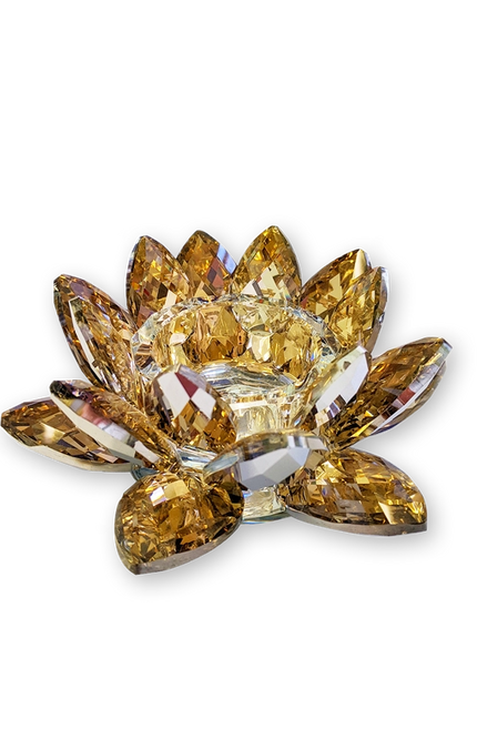 Lotus Crystal Tea-Light Candle Holder