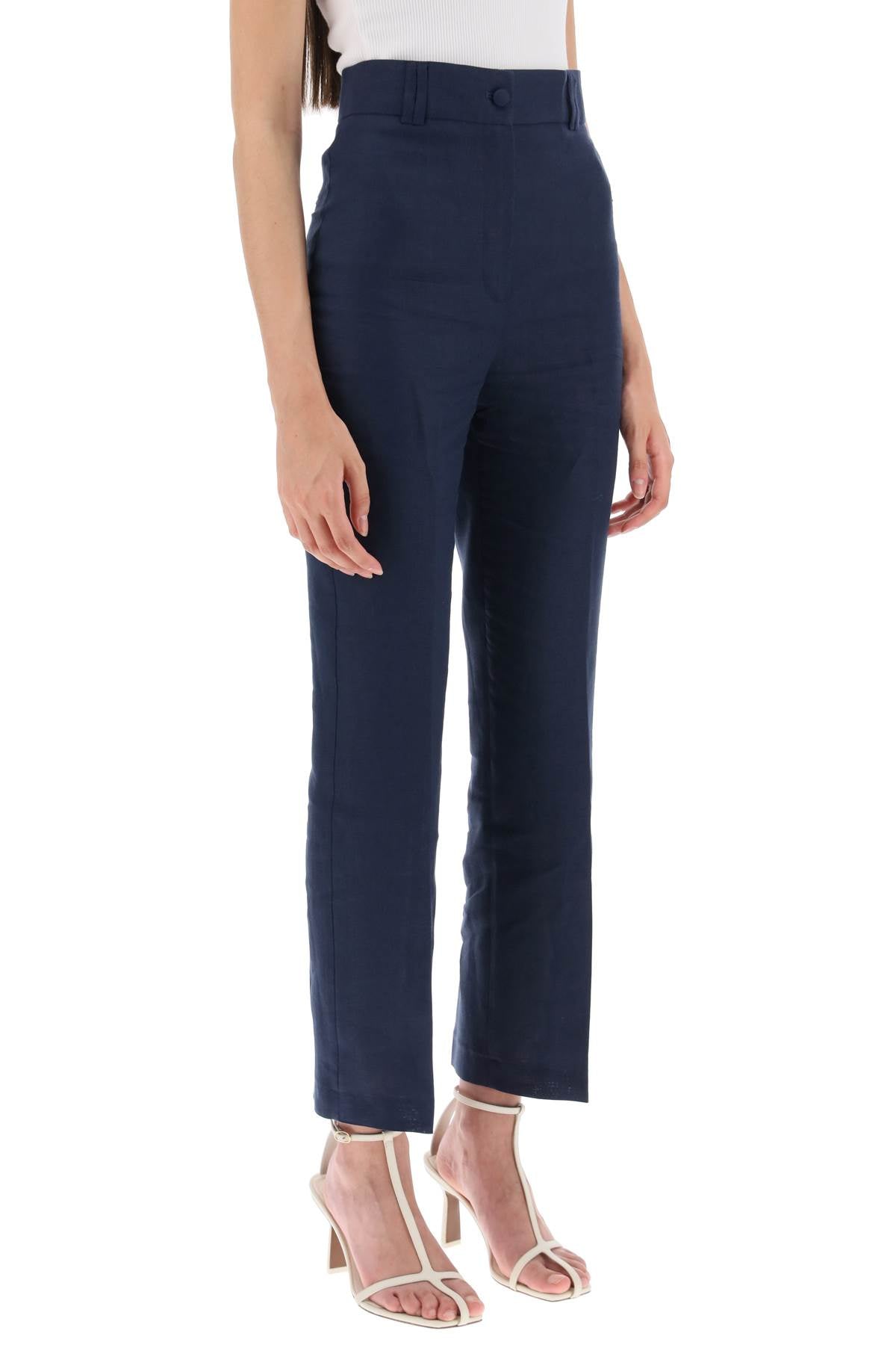 'Loulou' Linen Trousers-women > clothing > trousers-Hebe Studio-Urbanheer