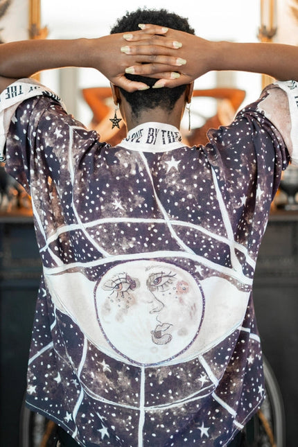 Love By The Moon Cropped Bamboo Artisan Kimono