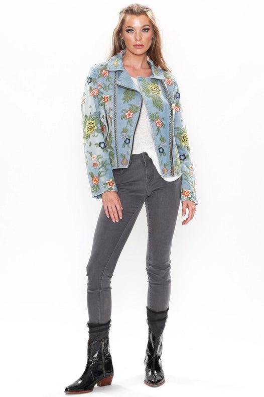 Lucinda Embroidered Denim Jacket