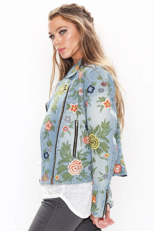 Lucinda Embroidered Denim Jacket